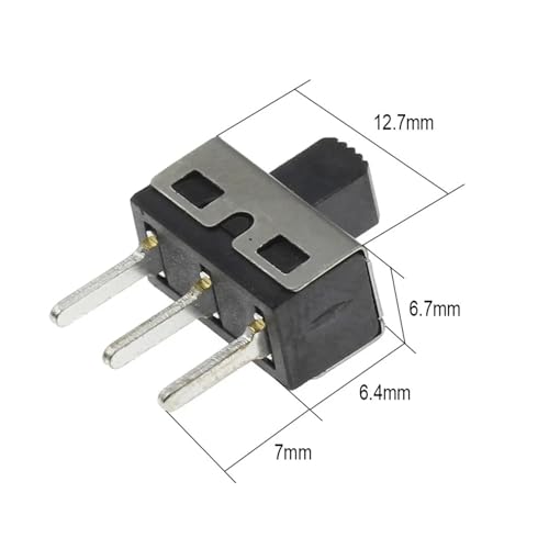 Interruptor SS12D10 de corredera micro 1P2T con espaciado de 4,7 mm 6