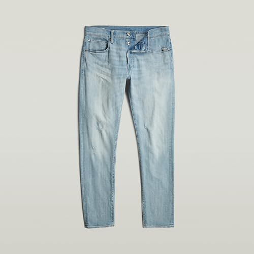 G-STAR Raw - Mens 3301 Slim Jeans, Color Sun Faded Mirage Blue, Size: 27W x 32L4