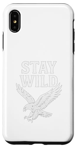 Stay Wild Eagle Freedom Vintage Adventure Coque pour iPhone XS Max