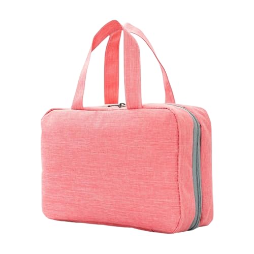 Hangable Travel Toiletary Bag, Organizador de maquillaje colgante | de almacenamiento portátil para brochas de maquillaje plegable 4 en 1 para cosméticos, medicina, cuidado personal, Rosa., ver