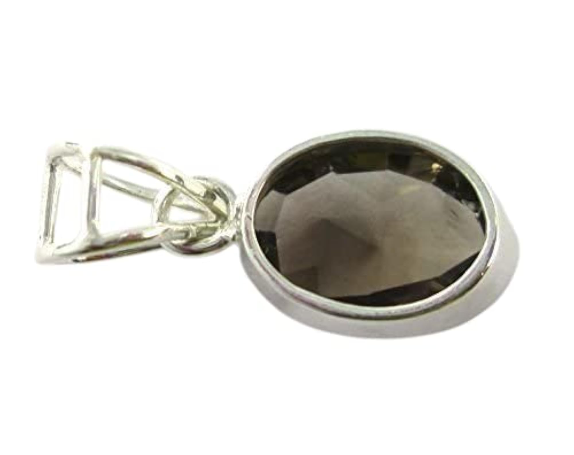 2ct Smoky Topaz 925 Solid Sterling Silver Pendant