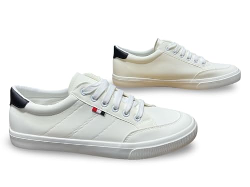 Image of Classic Canvas Sneakers, Casual Lace-Up Shoes with Green Sole, Unisex Fashion Trainers Shoes
