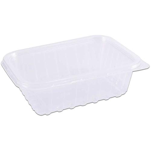 Pote Descartável, Prafesta, 750 ml, Retangular, Com Tampa, Pacote com 24 Unidades