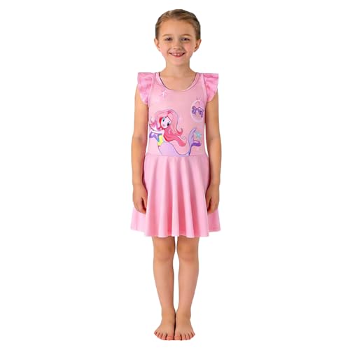 Traje de baño para niñas de Manga Larga con protección Solar UPF 50+, diseño Bonito para niños pequeños y Grandes. (9-10 Years)
