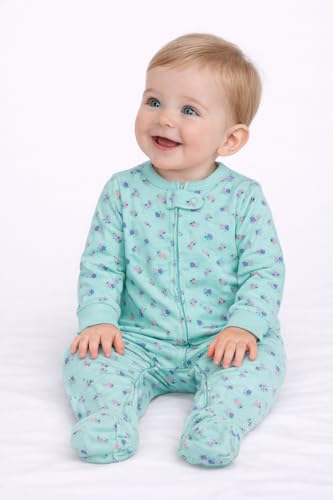 Image of TuddyBuddy Baby Girl's Cotton Printed Full Sleeves Sleepsuit /Footed Rompers for Baby Girl