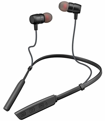 Image of Hitage NBT-14 Musk Series Super Bass BT Version 5.1 HD Voice Imported Chip Neckband Bluetooth Headset (Black, in The Ear)
