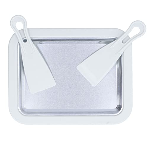 Ice Cream Maker, Fried Yogurt Machine Unplugged Freeze Proof Frame for Kitchen (White)