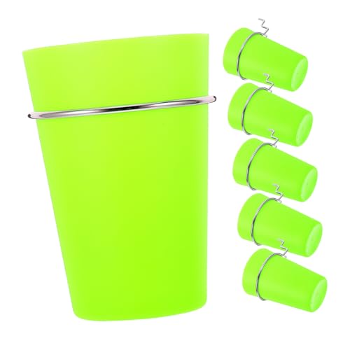 OUNONA 6-pack Round Storage Cups Hooks Pegboard Organizer Art Supplies Office Tool Holder Multi-use Accessory Kit