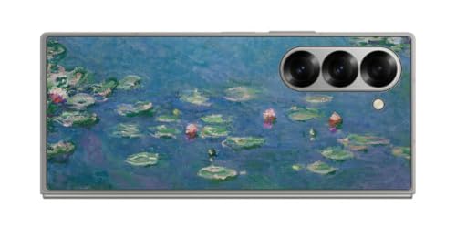 ClearView サムスン Galaxy Z Fold6用 プリント 背面 保護 フィルム 日本製 名画シリーズ クロード・モネ (Claude Monet) 睡蓮