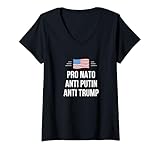 Womens Pro Nato - Anti Putin - Anti Trump - V-Neck T-Shirt