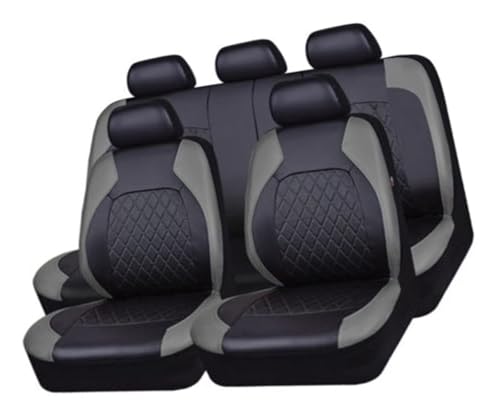 9 pezzi di protezione for seggiolino auto for Volkswagen for VW for Tiguan 2 for Gen for Allspace 2016-2023, coprisedili in pelle completi, set di cuscini for auto traspiranti, grigio