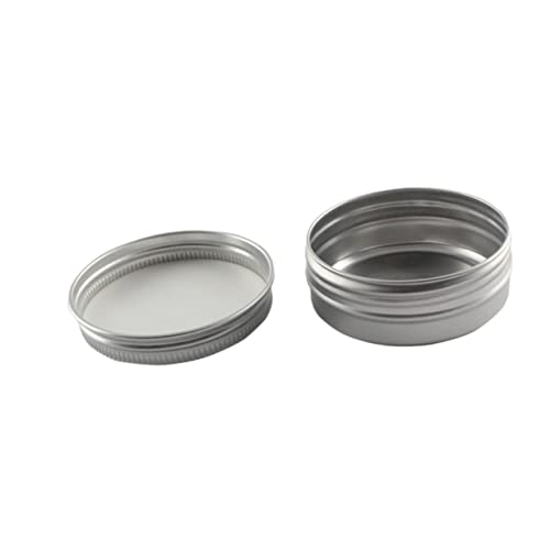 WEKADRIN Caja De Aluminio Con Tapa De Cosmético Vacío Para Maquillaje Para Lociones y Bálsamos Ligero y Portátil Para Camping