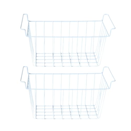 SHOPORA 2Pcs Freezer Storage Basket Refrigerator Bin for Apartment Farmhouse Bottles 39cmx20cmx20cm Home & Garden Deal