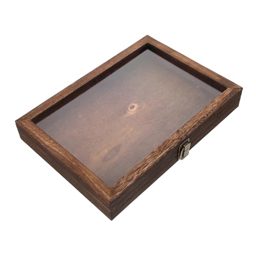 Cabilock Butterflies Specimen Display Box Wooden Display Case Vintage Style Plant Specimen Storage Wall-Mounted Insect Showcase Dried Flower Box