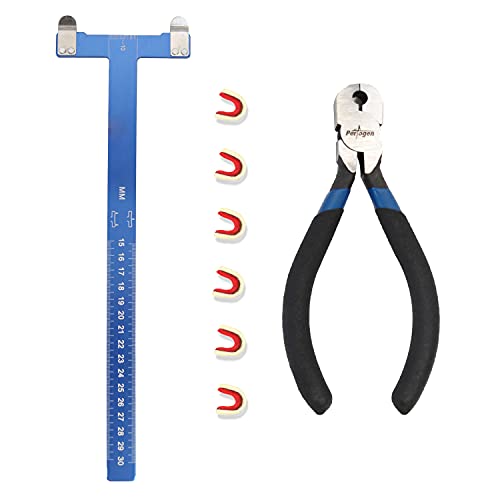Perogen Archery Bow String Points Nock Pliers Set T Shape Arrow Bow Square Ruler Nocking Point Buckles for Recurve Bow
