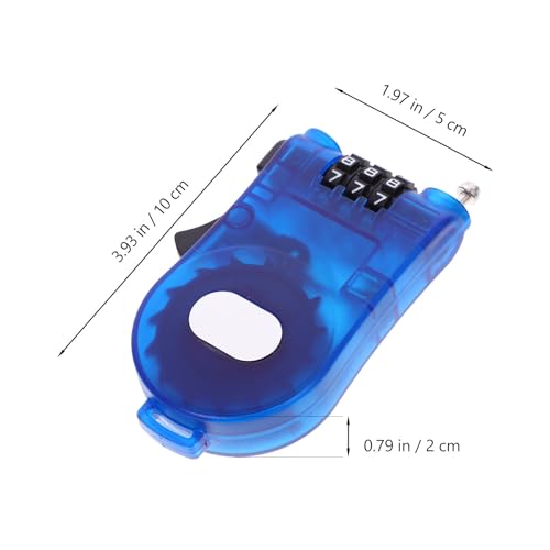 Candado Biometrico Azul para Bicicleta y Esquí miniatura 2