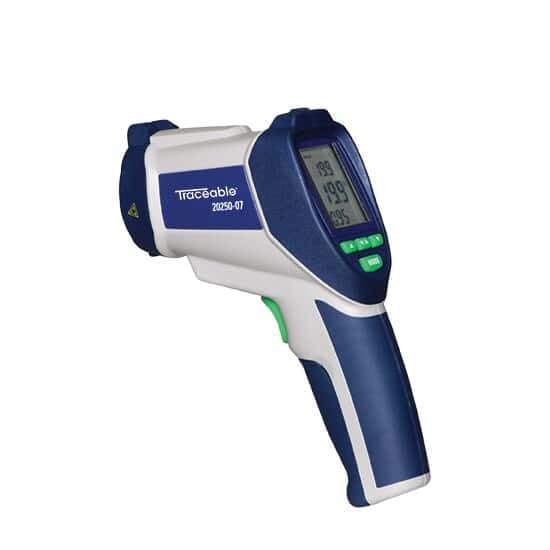 Digi-Sense IR Thermometer, Thermocouple Probe Input and NIST-Traceable Calibration, 30:1