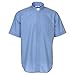 Holyart Camicia Clergyman Manica Corta Misto Cotone Celeste in Primis, 38 cm - 15 INC. - S immagine