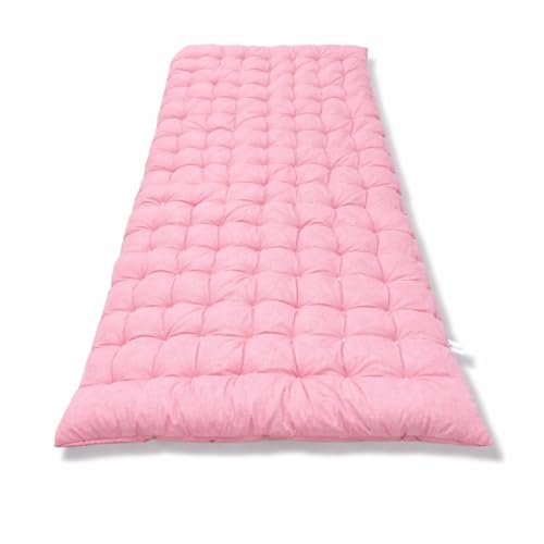 Image of ATOOTFUSION Soft Cotton Quilt | Foldable Light Weight Filled Single Firm Cotton Quilt Mattress| Gadda (Solid Coloured, Sleeping Capacity, 6 x 6 ft or 72 x 72 Inches) Double Bed (Pink)