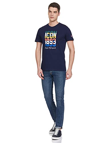 Image of Max Men's Typographic Print Crew Neck Regular Fit T-Shirt