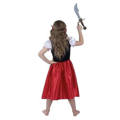 Sincere Party Girls Pirate Costume,2024 New Pirate Dress with Headband,Cutlass,Eye-patch Size 3-4years, New Pirate Dress 2024 - Image 4