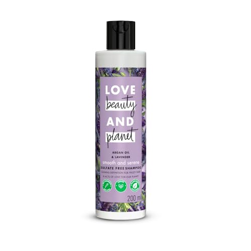 Love Beauty & Planet Argan Oil and Lavender Sulfate Free Smooth and Serene Shampoo|| No Parabens|| No Dyes|| 200ml