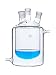 1000ml Four Necks Glass Jacketed Flask Reactor Vessel Double Layer Flask Beaker Round Bottom-24/24/24/24 Joint