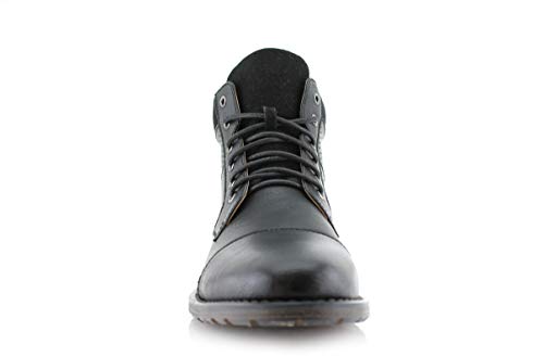 Image of Polar Fox Men's Casual Cap-Toe Ankle Boot Collection | Lace-Up Work, Combat, and Chukka Styles