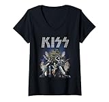 Womens KISS - Electric Stage V-Neck T-Shirt