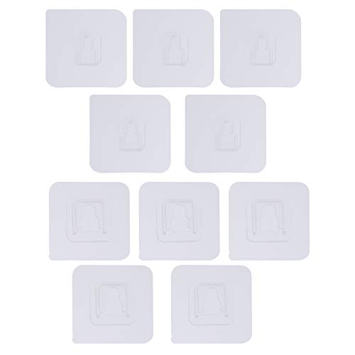 Cabilock 40Pcs Dupla Face Adesivo de Parede Ganchos Ganchos de Parede Transparente- Degola Heavy Dut