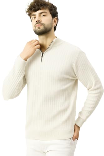 Image of Pivl Men's Winter Half Zip Solid Warm Sweater