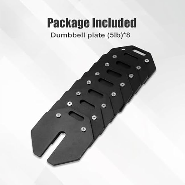 Adjustable Dumbbell Weight Plates 8 Pieces, Each 5lb (5lb x 8) Durable Versatile