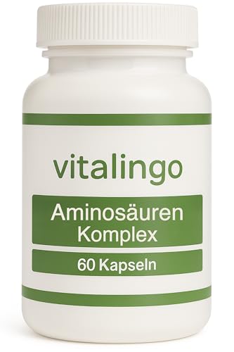 Aminosäuren Komplex Kapseln - Hochdosiert - 60 Aminosäurenkapseln à 445 mg