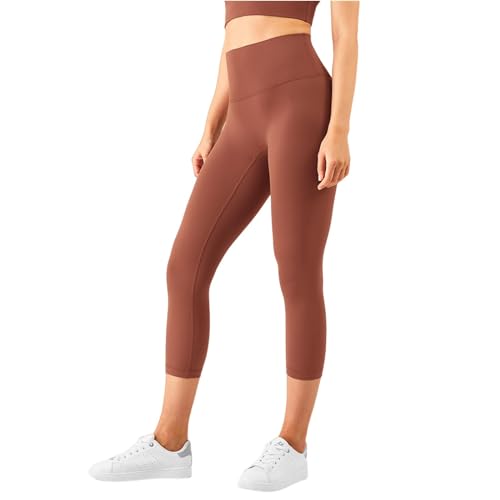 Pantalons de yoga doux taille haute leggings capri femmes fitness XL