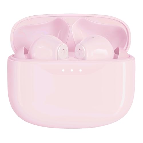 Image of Soundwave A1 Plus (2025 Edition) Active Noise Cancelling Earbuds, 6 Mics, 48H Total Playtime, 15 Mins = 6 Hours Playtime - Pink