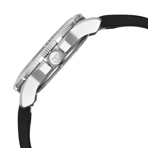 Image of Titan Zero Hour Diver's 100m Analog with Black Dial Black FKM Strap Watch for Men - 10067KP01
