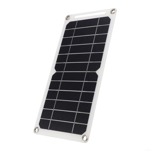 Monokristallines Solarpanel, 30 W, 5 V, ultradünn, 5 mm, tragbares Ladegerät (300 x 145 mm), hocheffizienter USB-Ausgang für Handys/Powerbanks, inklusive 2 Karabiner, wetterfest für Auto/Camping
