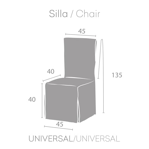 Housse de chaise Turin pack de 2 taille universelle extensible - 5
