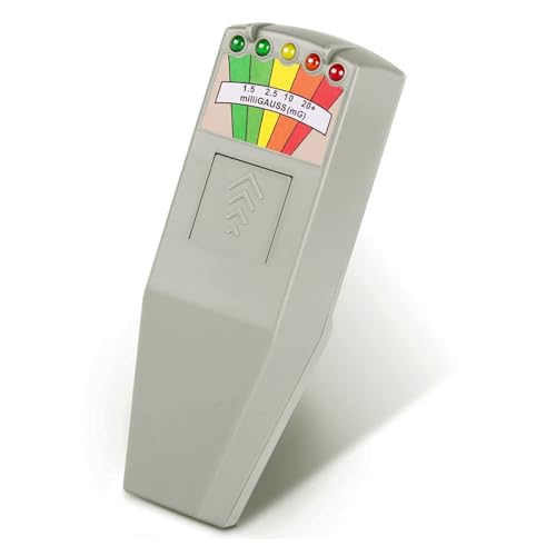 電磁場 EMF ガウスメーター ゴーストハンティング検出器 ポータブル EMF 磁場検出器 5 LED ガウスメーター 速い正確(With Battery-01)