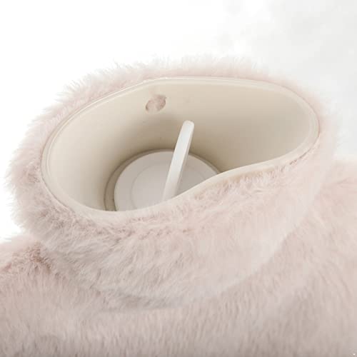 Tiaobug Hot Water Bottles With Faux Fur Plush Cover 2L Hot Water Bag For Hot And Cold Compress, Hand Feet Warmer, Neck And Shoulder Pain Relief Khaki One Size #TOP3
