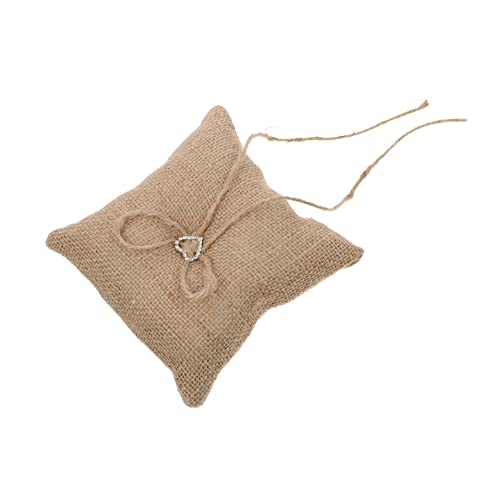 OKUMEYR Romantic Bridal Ring Pillow Wedding Ring Bearer Pillow Soft Fabric Material