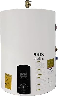 10gallon Point of Use Instant Hot Water Heater 120 Volt 1500W, Vertical Water Heater in Stylish Deep Grey Metal, Integrated with Top TP Valve for Safe Water Use RV Water Heater Plug CSA approved