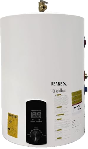 10gallon Point of Use Instant Hot Water Heater 120 Volt 1500W, Vertical Water Heater in Stylish Deep Grey Metal, Integrated with Top TP Valve for Safe Water Use RV Water Heater Plug CSA approved