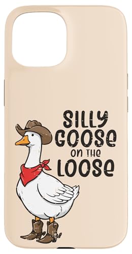 Goose Silly On The Loose Cowboy �ʔ������� �����Y ���f�B�[�X �L�b�Y �X�}�z�P�[�X iPhone 15 �p