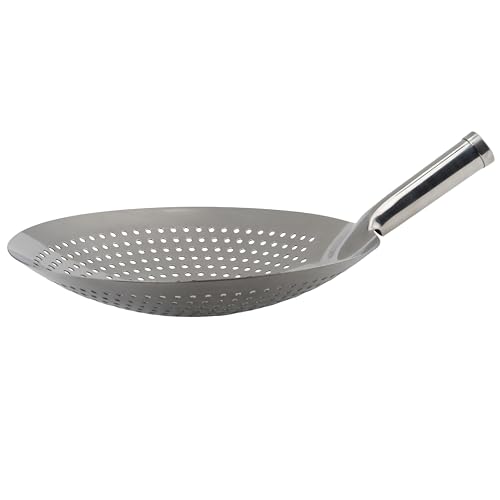 Winco SC-12 Round Stainless Steel Skimmer, 12-Inch