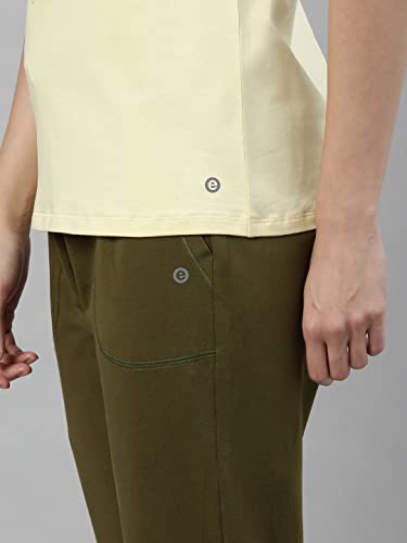 Image of Enamor Short Sleeve Crew Neck Regular Length Basic Crew T-Shirt - Slim Fit, Soft and Breathable Stretch Cotton - E147