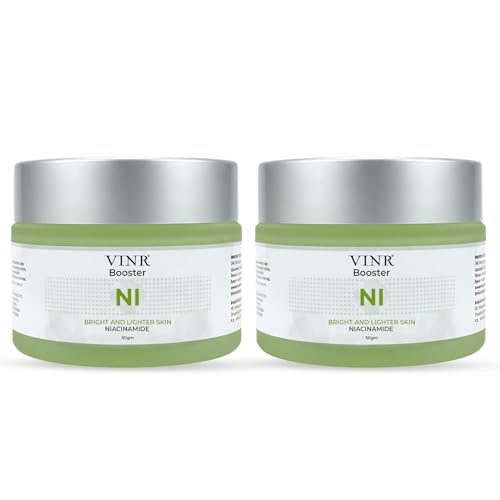 Image of VINR 10% Niacinamide Moisturizer for Face | Brightening & Oil Control Face Cream | Reduces Acne Marks & Dark Spots | Hydrating Lightweight Cream for Clear Skin | Suitable for All Skin Types - Men & Women, 50g (Pack of 2)