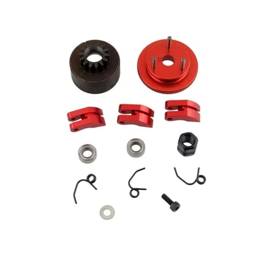 Kit Volant Moteur 14T pour voiture RC 1/8 Nitro HSP Kyosho - Cloche d'embrayage rouge pour Truggy
