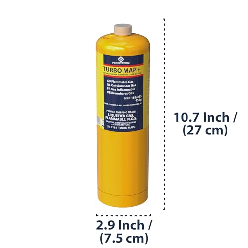 3x MAPP Map Plus 435g Bottle Disposable Gas Cylinder plumbers torch jet burner