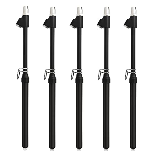 Image of MEANLIN MEASURE Black Double Straight Type Tire Pressure Gauge,Dual Head Air Pressure Gauge 5Pcs,Pressure Range 10-150 Psi(Suitable for Trucks, etc.